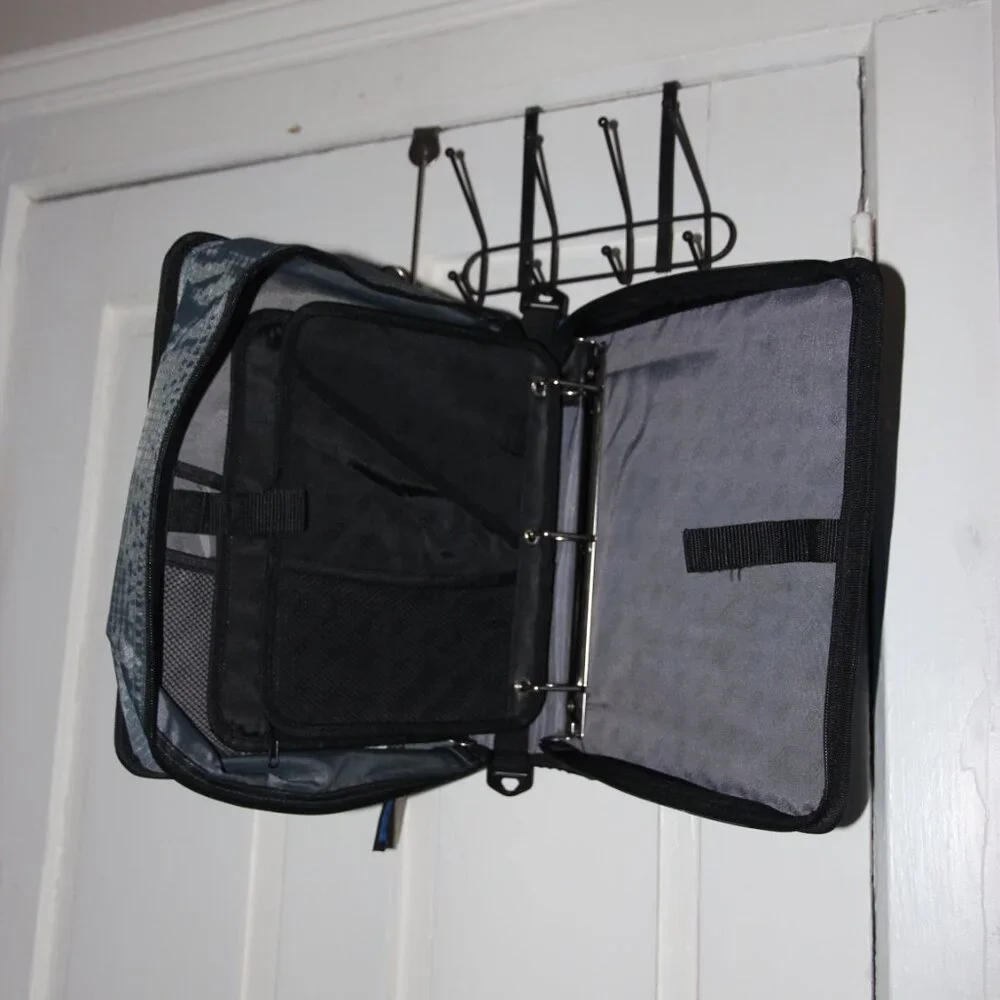Blue and Black Binder Case-it Bag